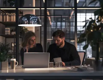 Creative professionals planning innovative digital marketing solutions for UK business growth